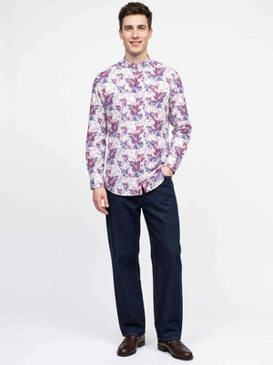 Ibiza- Navy & Burgundy Magical Print