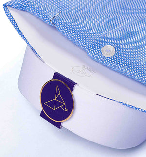 Florence- Azure Blue Structure- White Collar