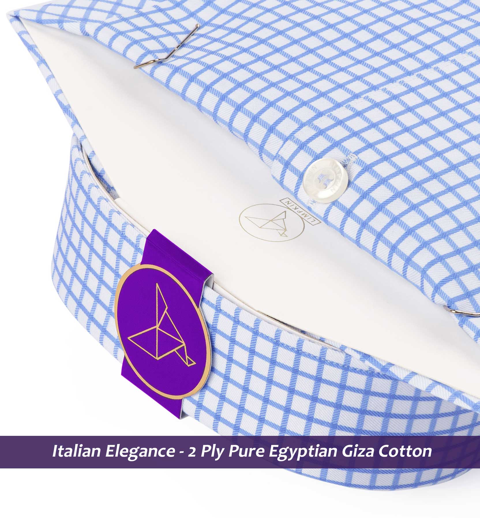 Warsaw- Azure Blue & White Check