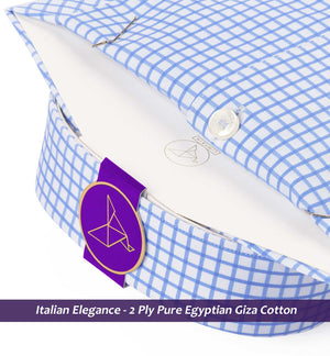 Warsaw- Azure Blue & White Check