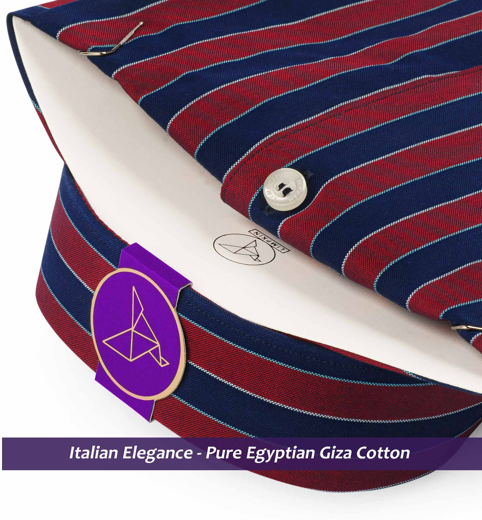 Geneva- Burgundy & Navy Magical Stripe