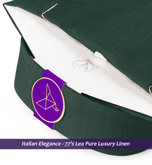 Finsbury- Emerald Green Solid Linen- Button Down