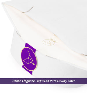 Athens- Pristine Pure White Linen- 125's Lea Pure Luxury Linen