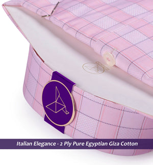 Portland- Flamingo Pink & Brown Check