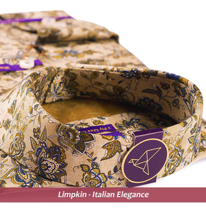 Monet- Beige & Navy Floral Print