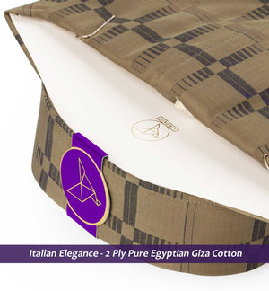 Perth- Beige & Navy Check