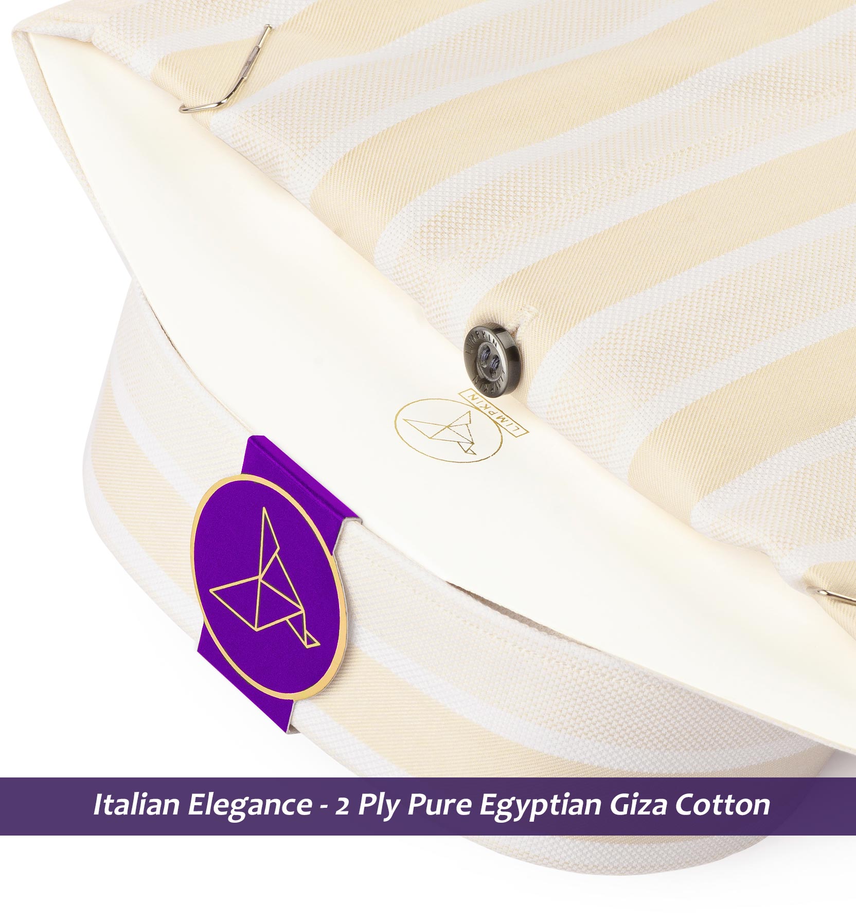 Seville- Beige & White Stripe- Contrast Details