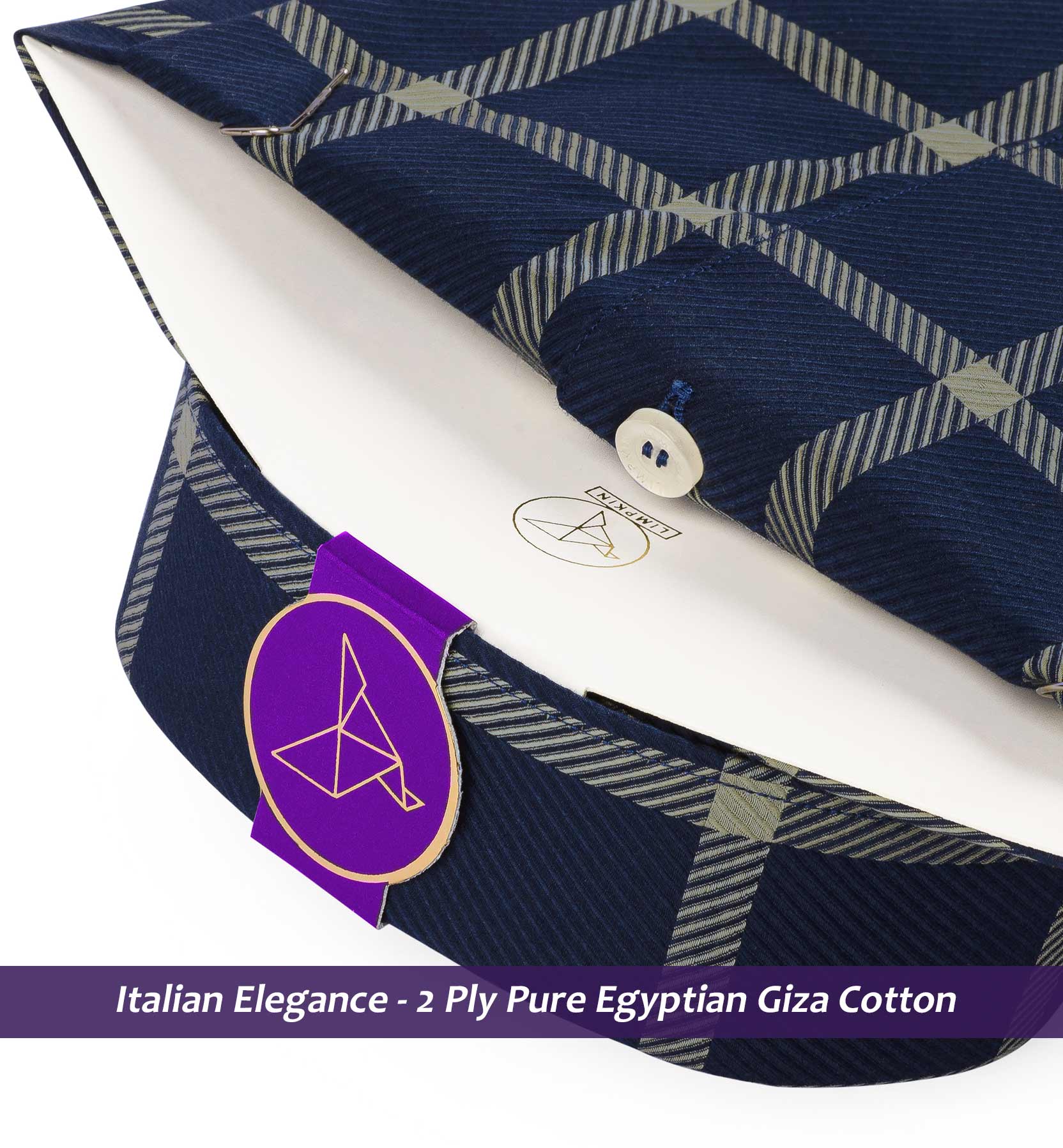 Almada- Navy & Beige Magical Check