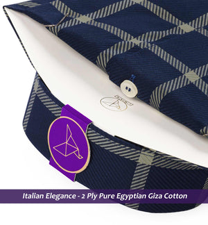Almada- Navy & Beige Magical Check