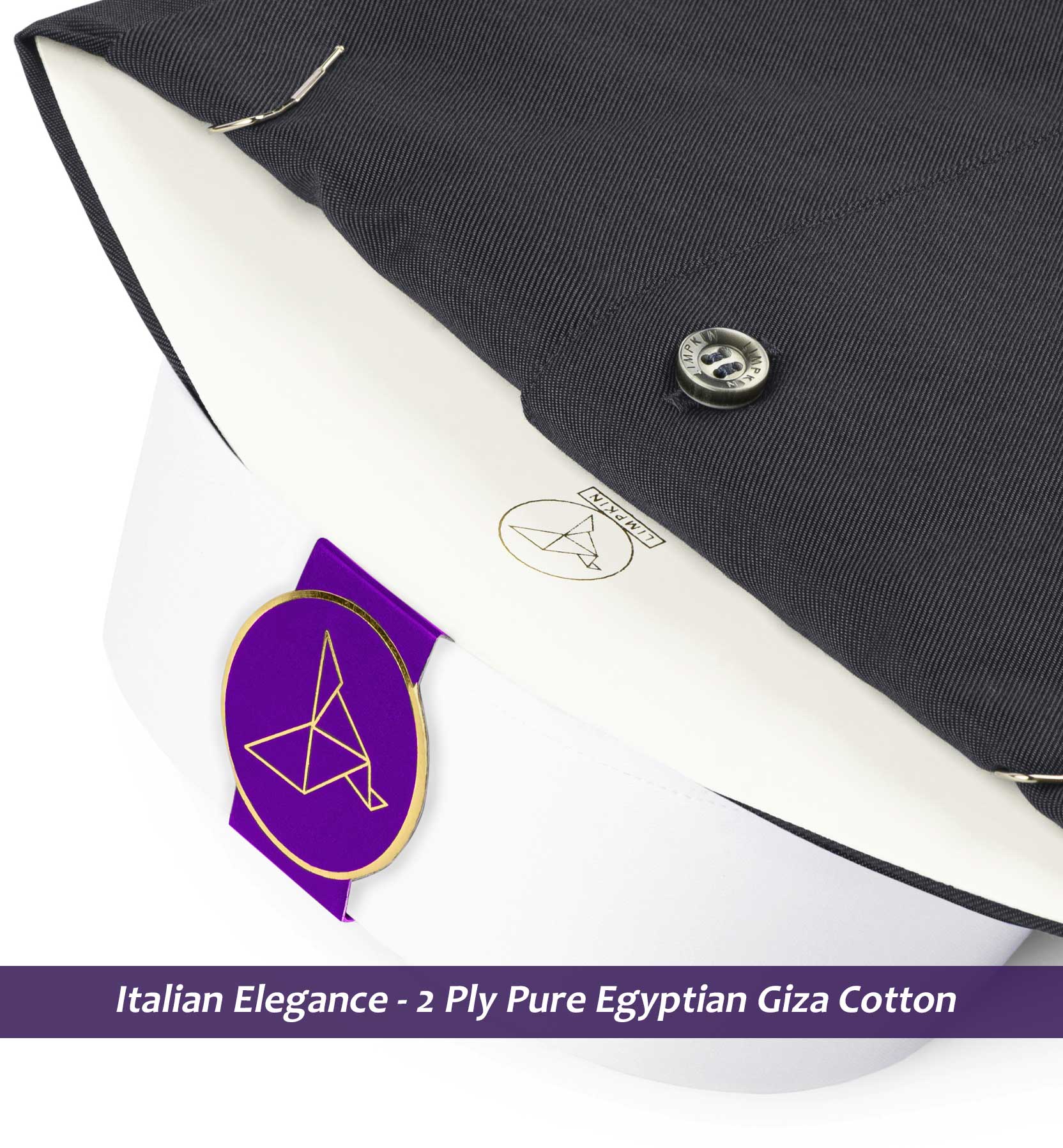 Toulouse- Anchor Grey Solid- White Collar