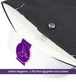Toulouse- Anchor Grey Solid- White Collar