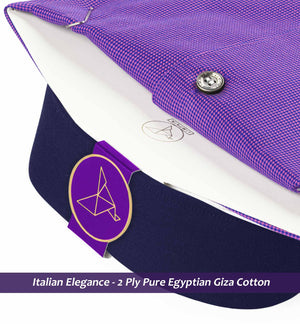 Sebastian- Purple Structure- Navy Collar