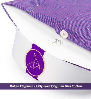 Prague- Amethyst & Burgundy Structure- White Collar