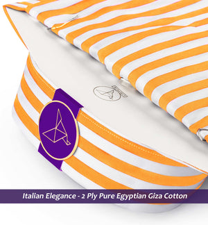 Cyprus- Amber Yellow & Ivory Stripe