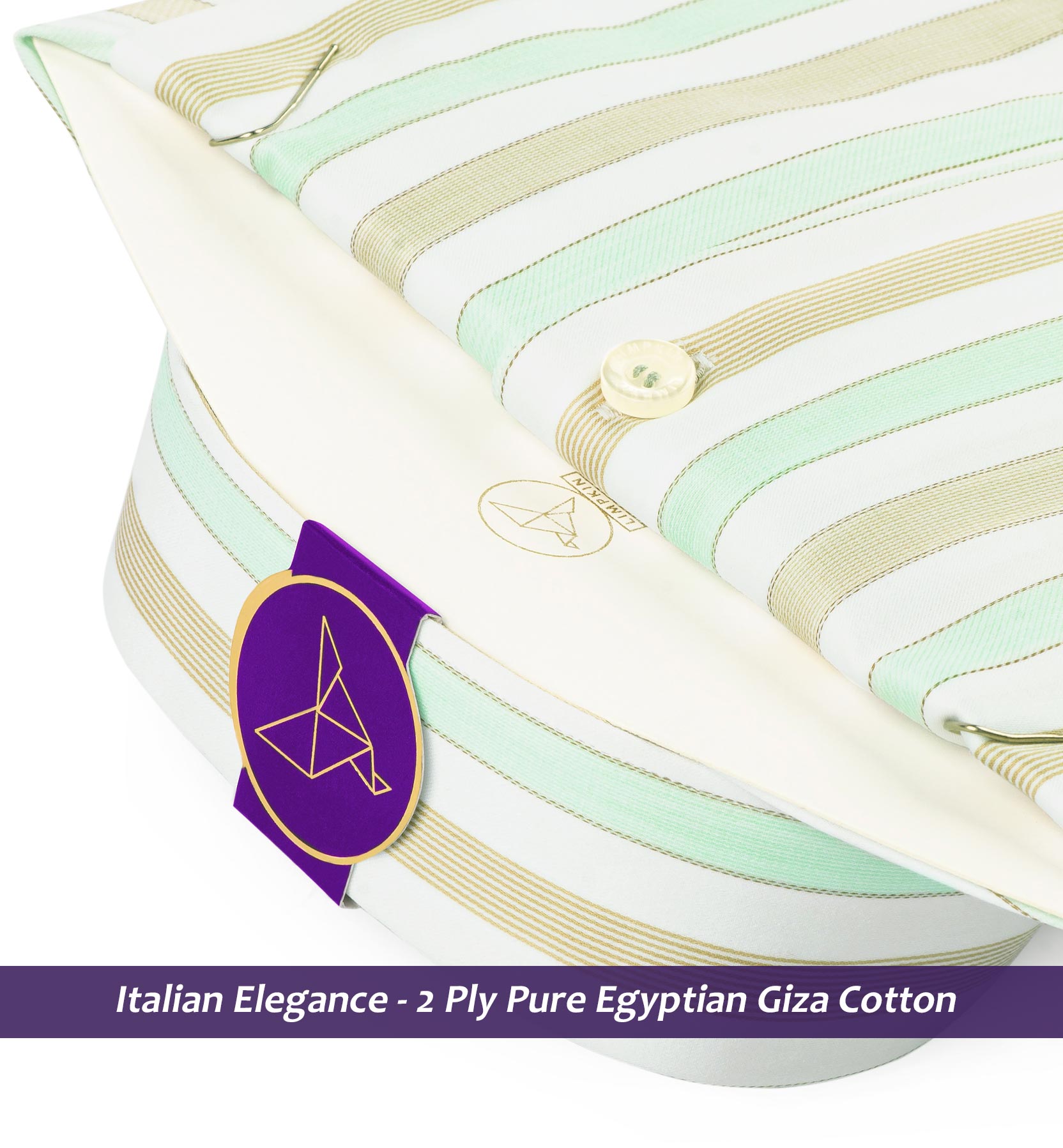 Niagara- Mint Green & Beige Stripe