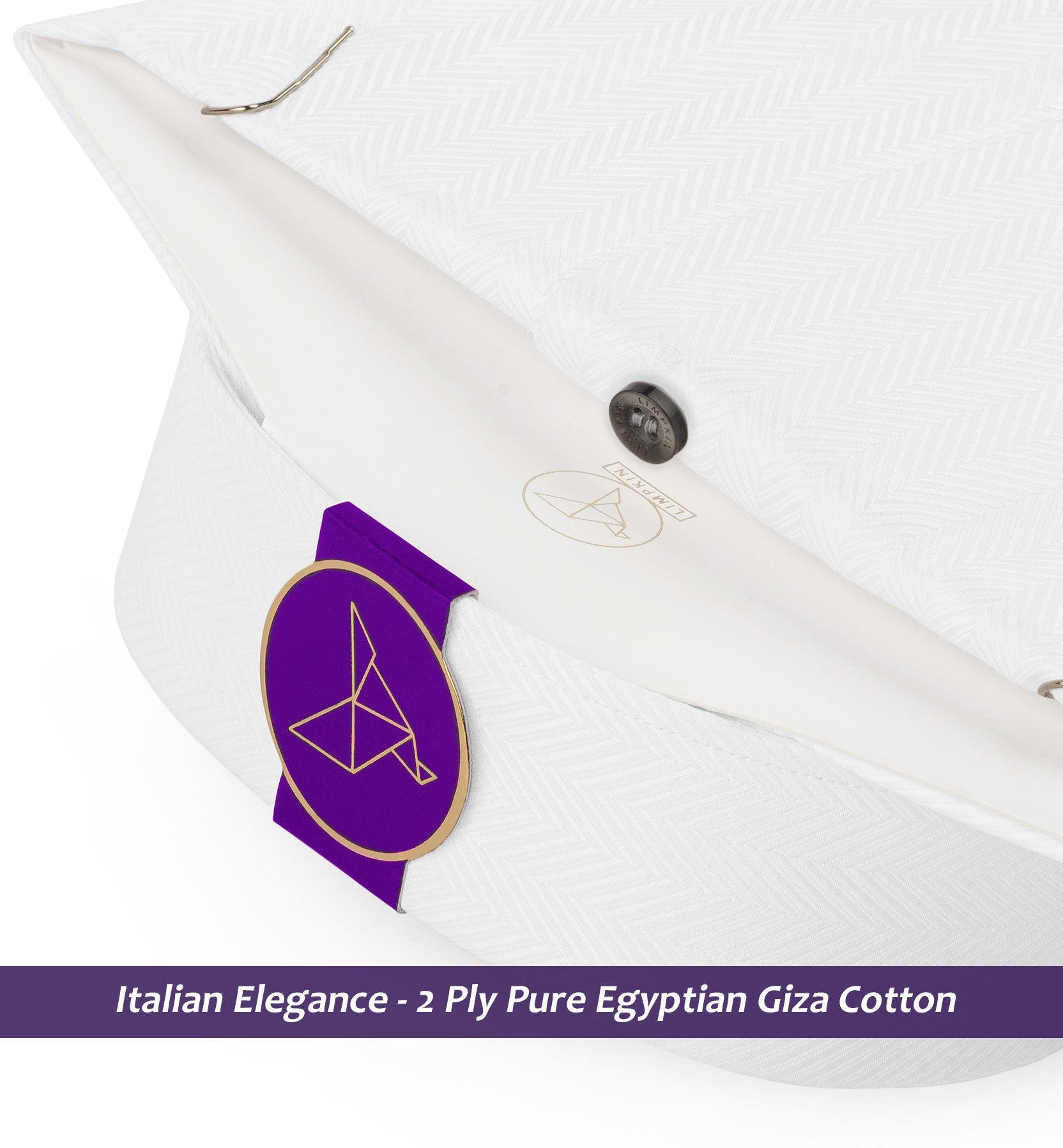 Arizona- White Herringbone with Contrast Details