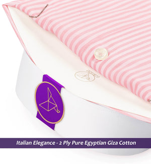 Cupertino- Lemonade Pink Stripe- White Collar