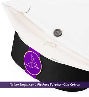 Bolivia- Pristine Pure White- Black Button Down