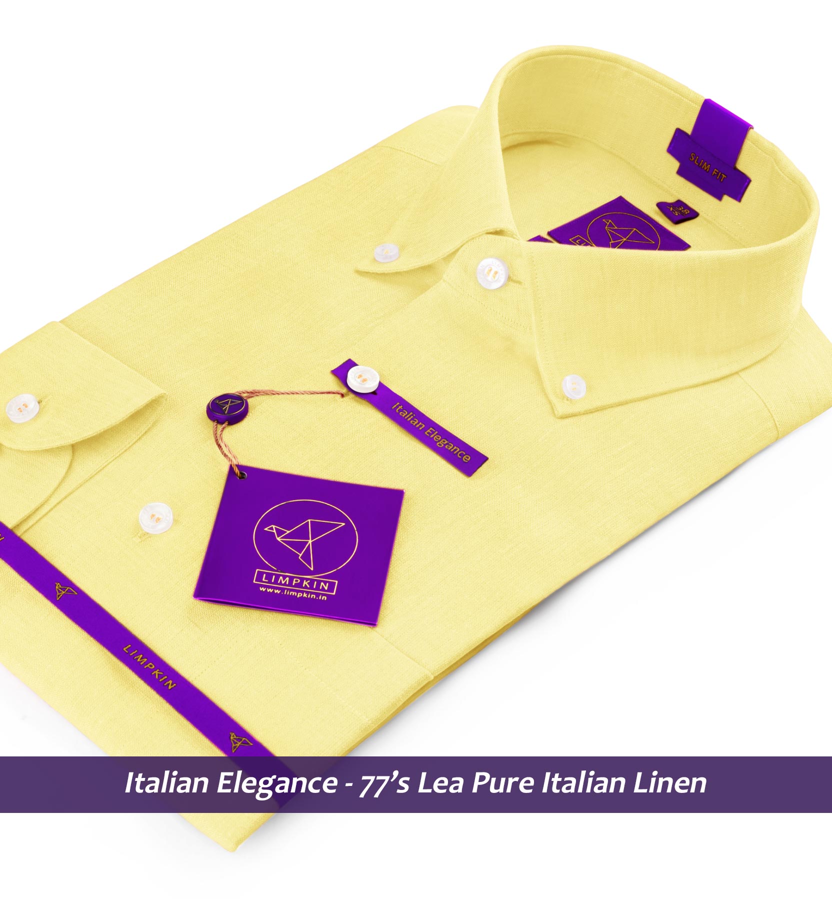 Moldova- Daffodil Yellow Linen- Button Down