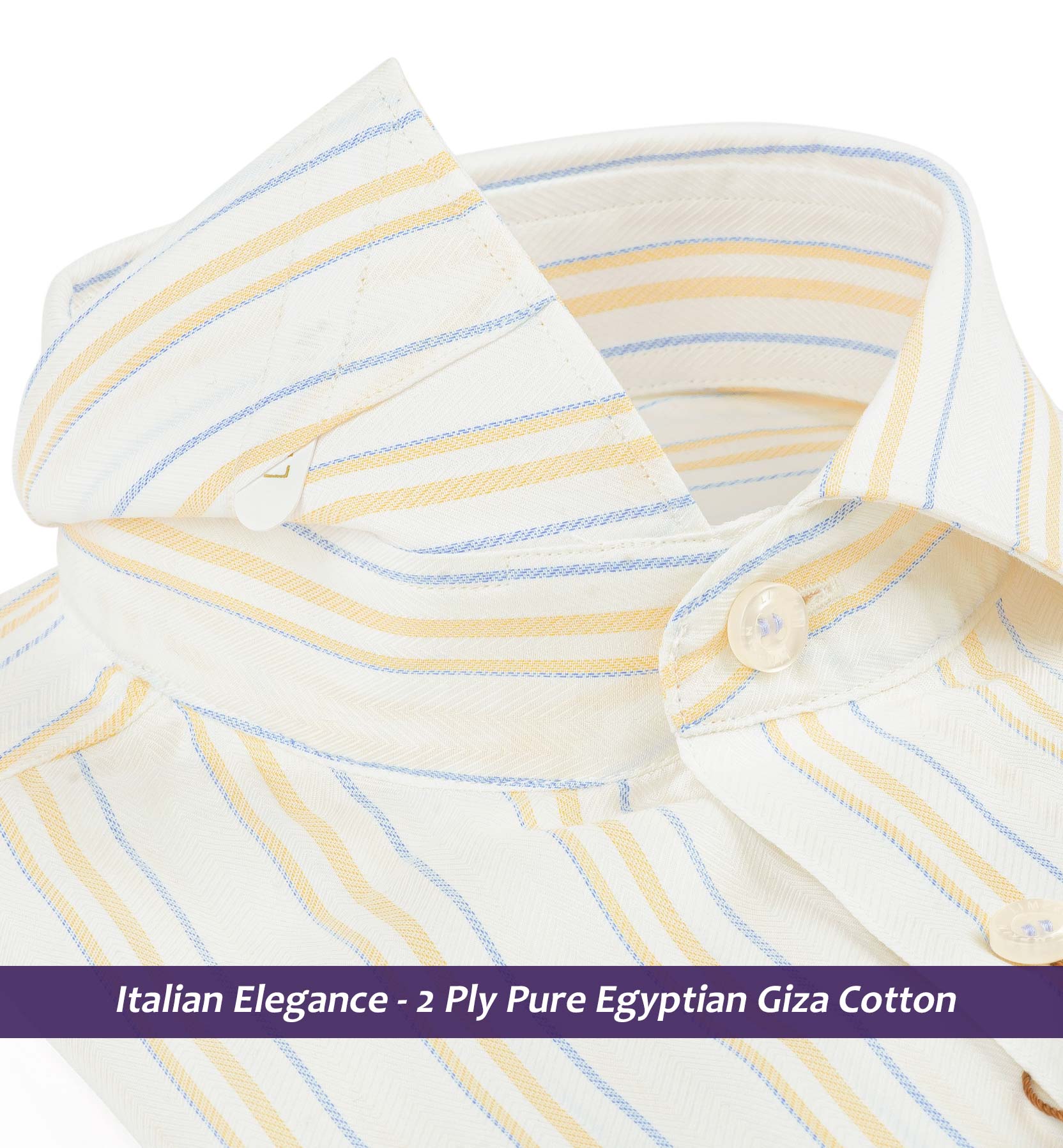 Brantford- Azure Blue & Orange Stripe