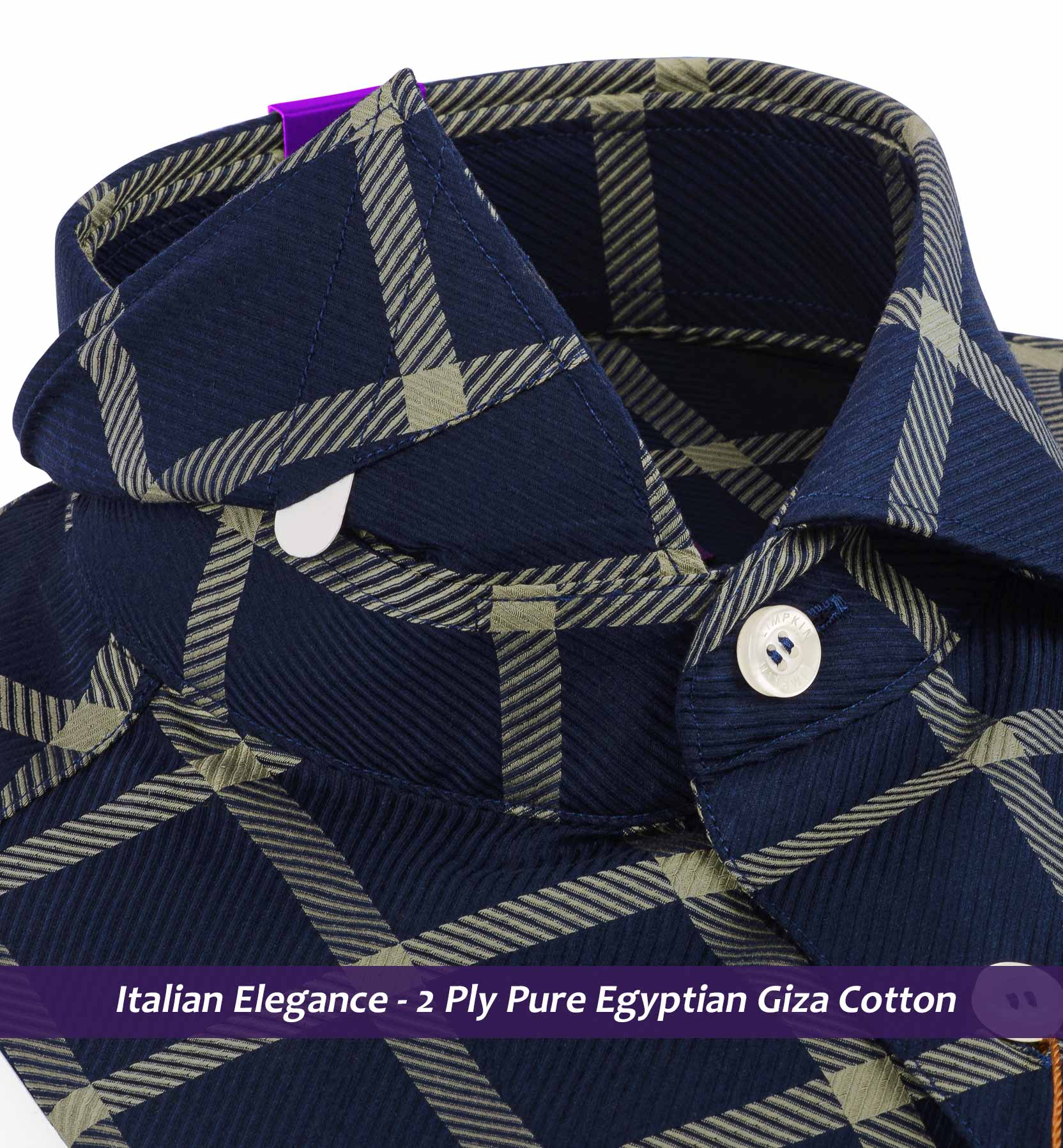 Almada- Navy & Beige Magical Check