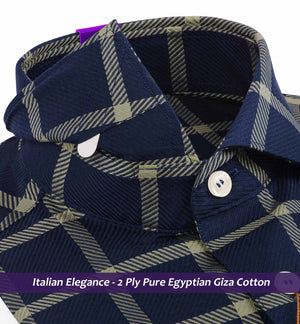 Almada- Navy & Beige Magical Check