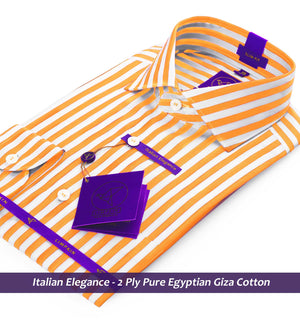 Cyprus- Amber Yellow & Ivory Stripe