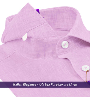 Tuscany- Blush Pink Solid Linen- 77's Lea Pure Luxury Linen