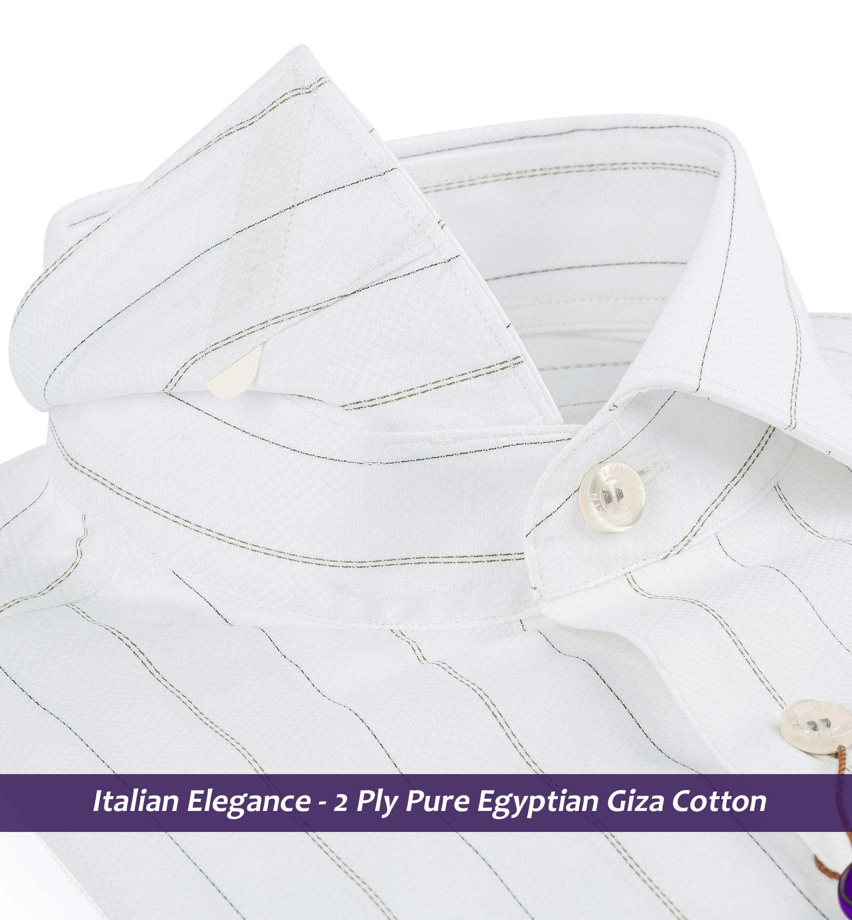 Almeria- White & Anchor Grey Stripe