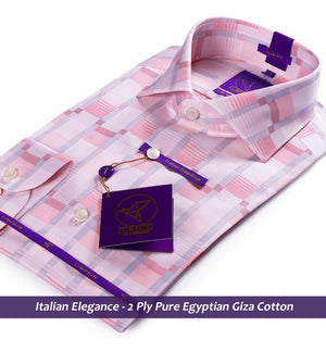 Vienna- Flamingo Pink & Grey Check