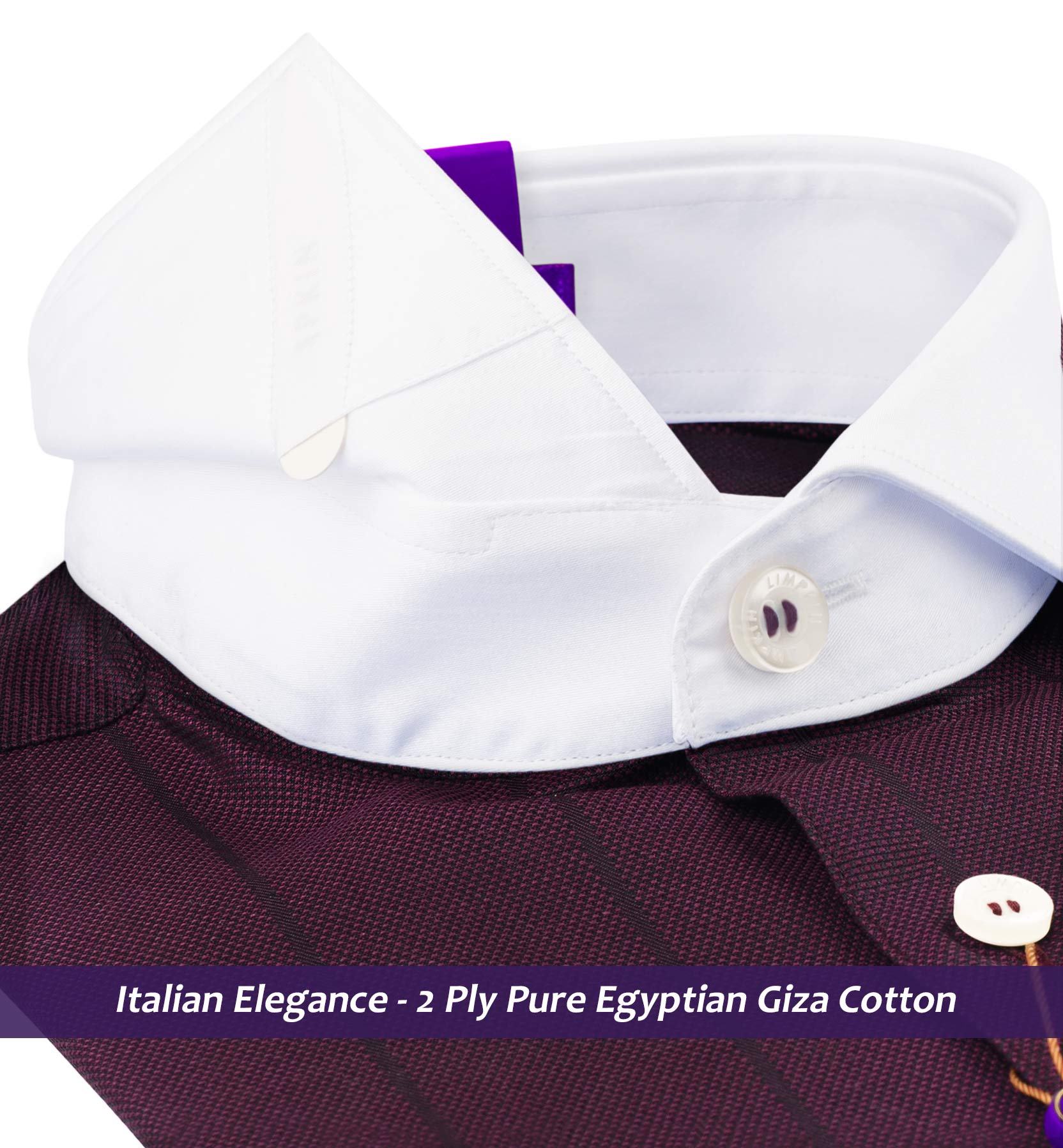 Albania- Plum Purple Stripe with White Collar