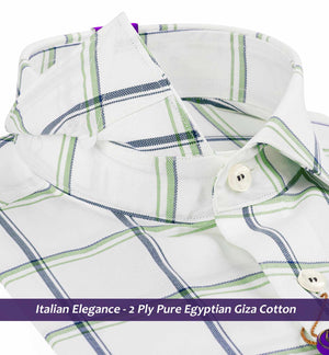 Ascona- Navy & Jade Green Check