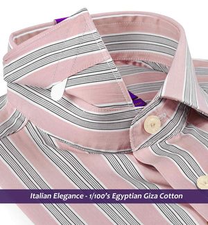 Agrinio- Lemonade Pink & White Stripe