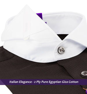 Muraco- Mocha Brown Structure- White Collar