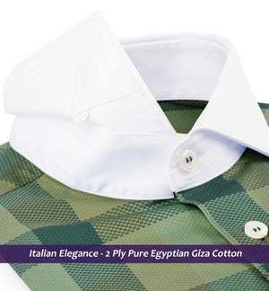 Chrysler- Emerald Green Check- White Collar