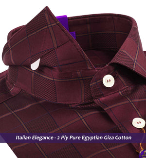 Vagator- Burgundy & Olive Magical Check