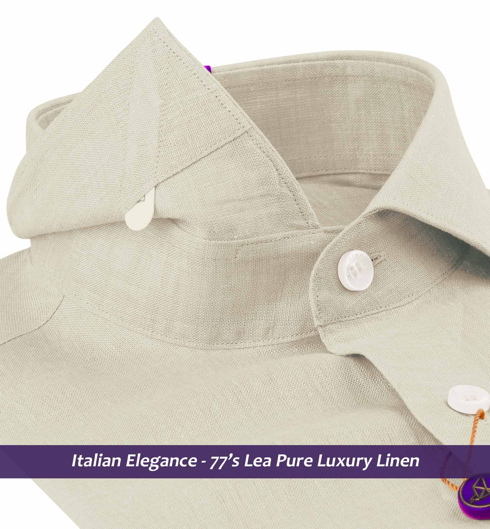 Artimide- Royal Beige Solid Linen- 77's Lea Pure Luxury Linen