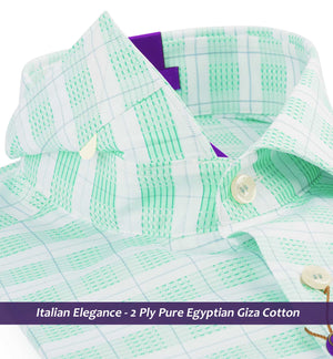 Palmdale- Emerald Green & White Check