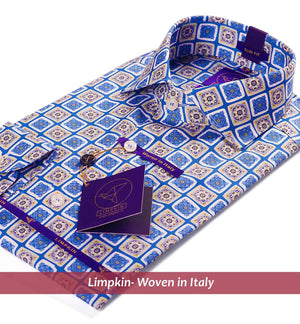 Orion- Azure Blue & Purple Print