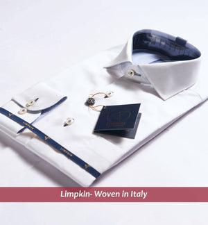 Sardinia- Pristine White & Blue Print Contrast