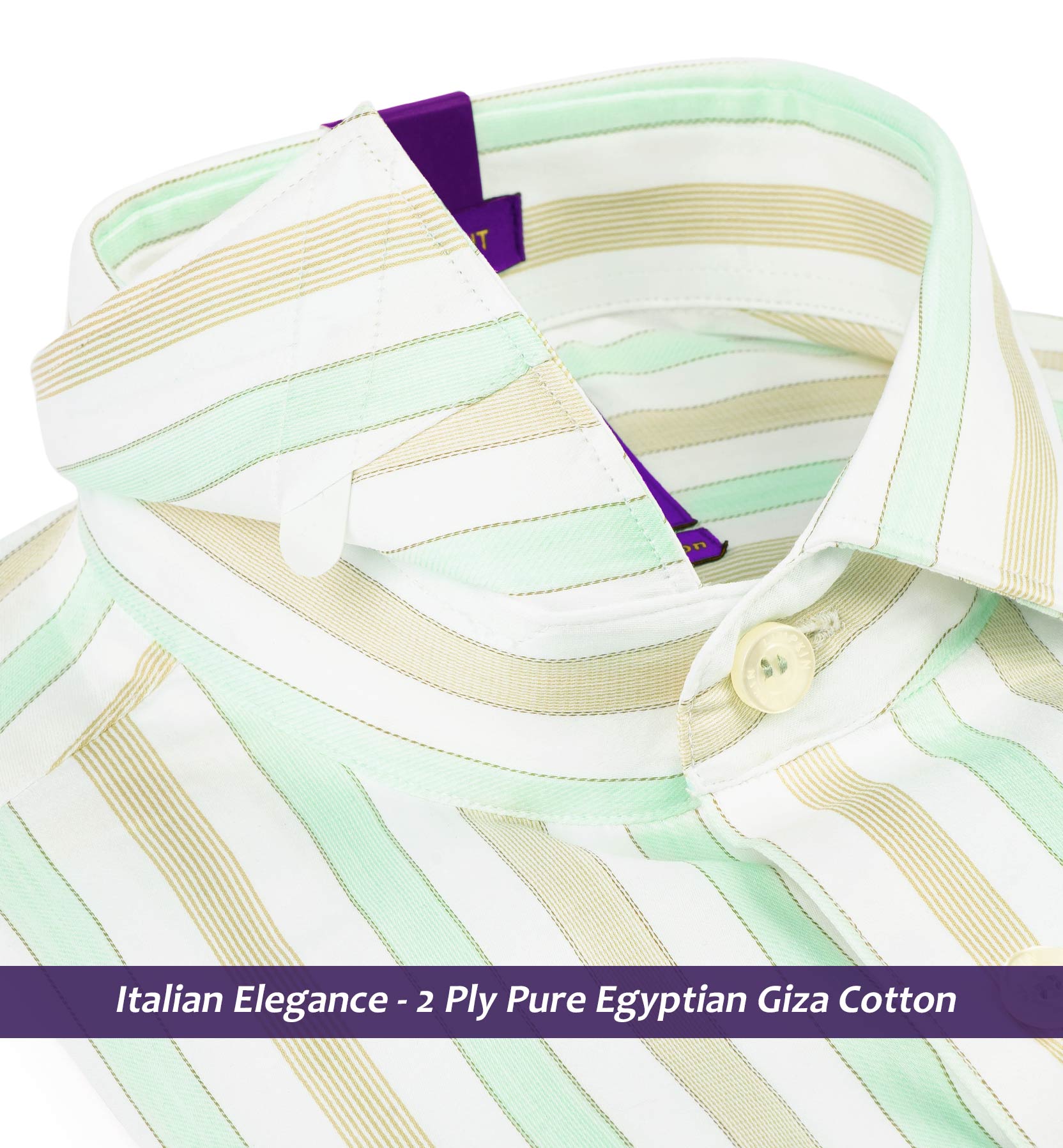 Niagara- Mint Green & Beige Stripe