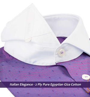 Prague- Amethyst & Burgundy Structure- White Collar