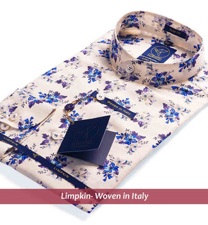 Wonosari - Blue & Beige Floral Print