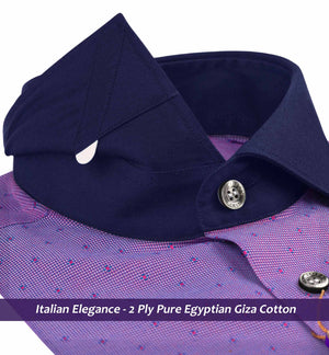 Montreal- Amethyst & Burgundy Structure- Navy Collar