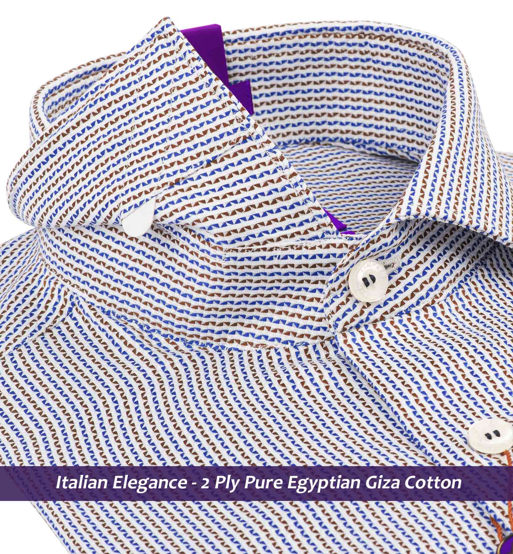 Bolivia- Royal Blue & Burgundy Stripe