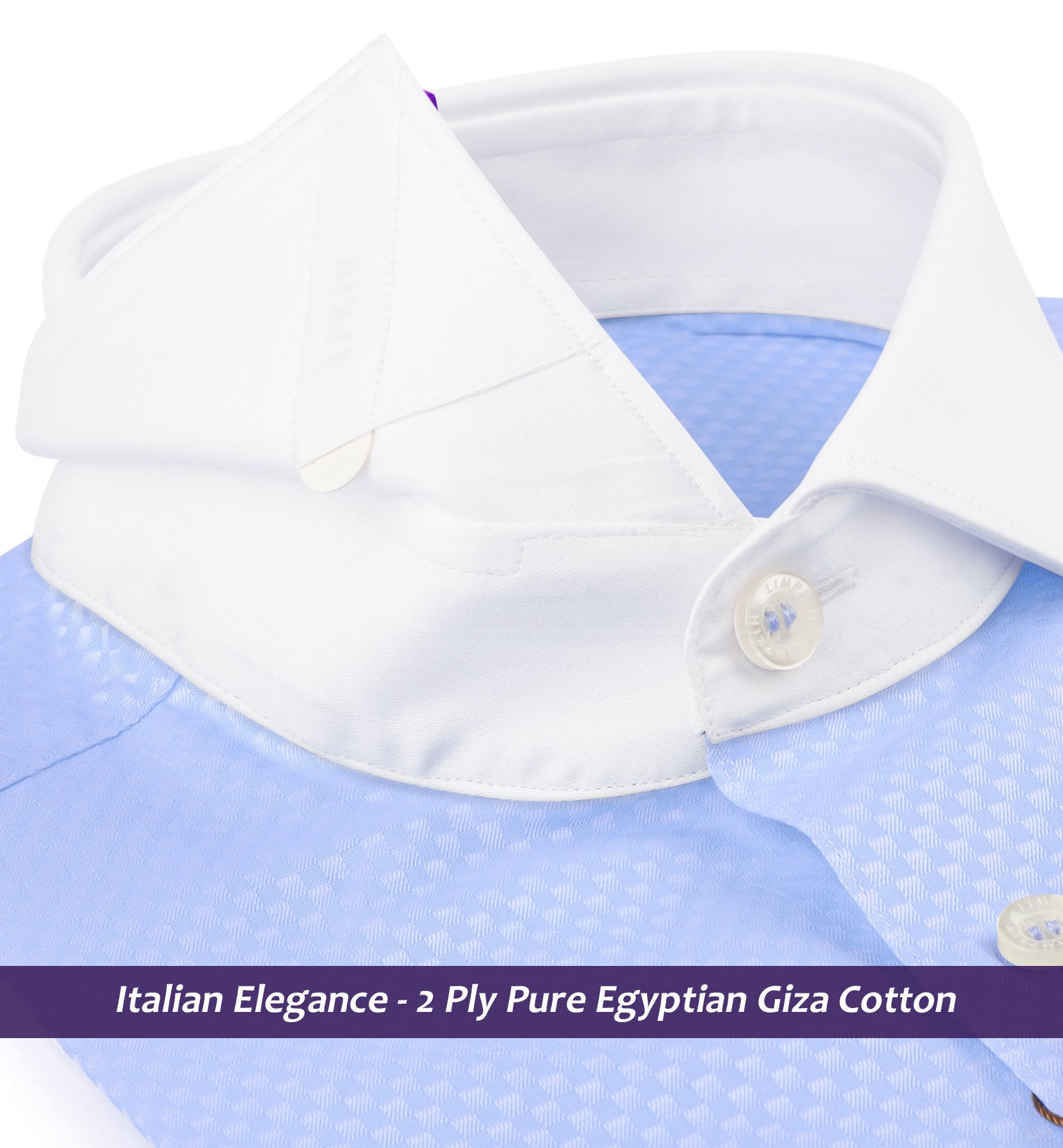 Burgdorf- Azure Blue Structure- White Collar