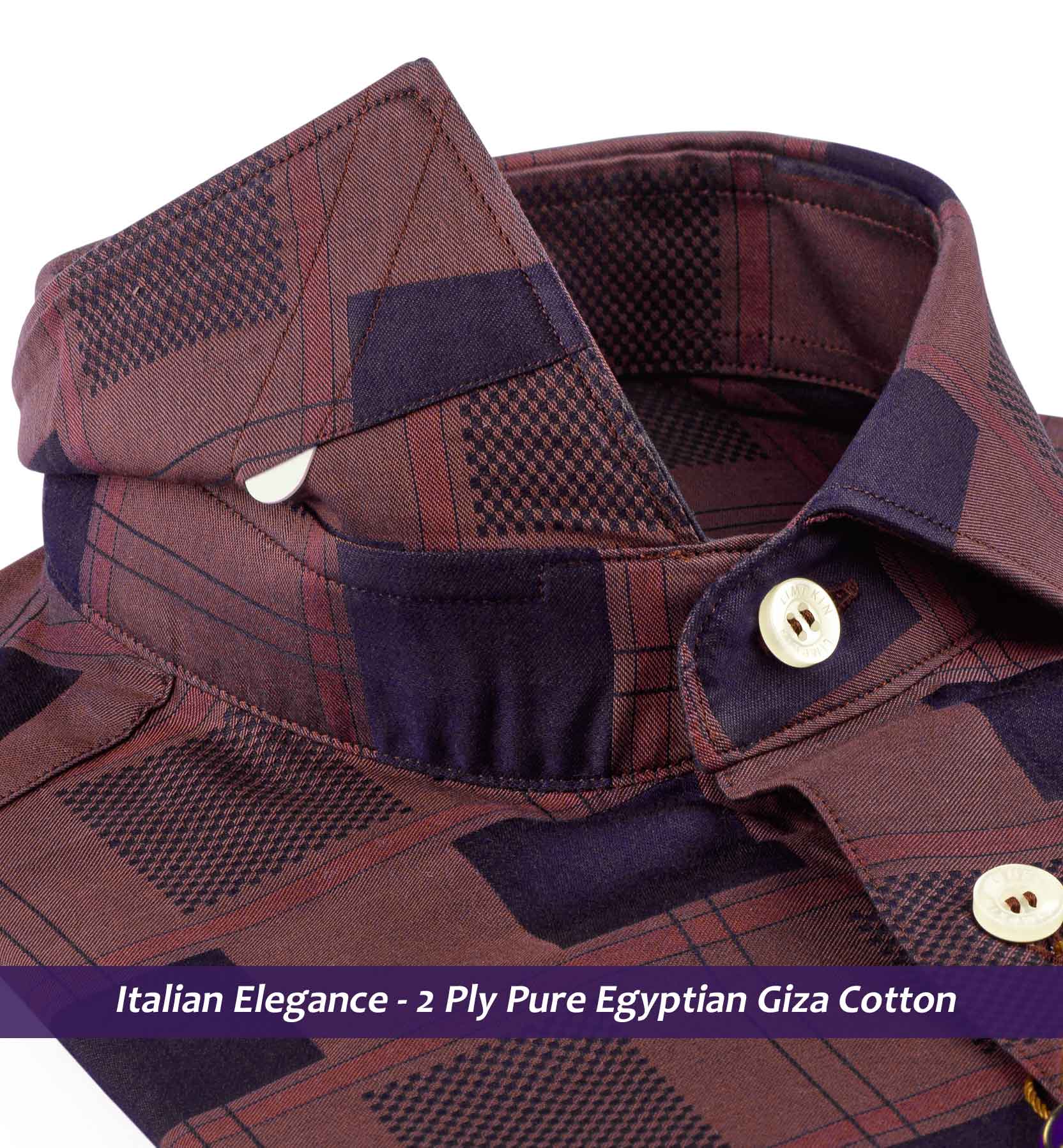 Moreno- Burgundy & Navy Check