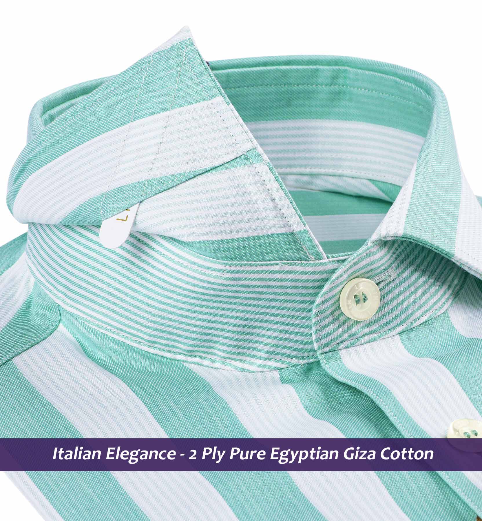 Francisco- Turquoise & White Stripe