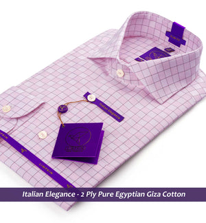 Portland- Flamingo Pink & Brown Check