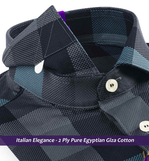 Cologne- Anchor Grey & Teal Check
